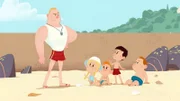 Nick und seine Freunde bitten den Bademeister, Splashy zu retten.