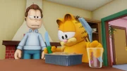 Vitos Lasagne schmeckt nicht mehr, doch Garfield will um nichts in der Welt auf seine geliebte Lasagne verzichten.