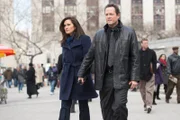 LAW & ORDER: SPECIAL VICTIMS UNIT -- "Undercover Blue" Episode 1417 -- Pictured: (l-r) Mariska Hargitay as Detetive Olivia Benson, Dean Winters as Brian Cassidy -- (Photo by: Michael Parmelee/NBC)