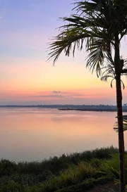 Morgendämmerung am Mekong