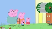 L-R: Daddy Pig, Mummy Pig, George Pig, Peppa Pig
