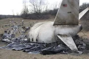 Die Überreste eines U.S. Air Force Jets