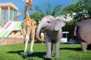 Wenn der kleine Elefant mit der Giraffe Eis essen geht, fällt ihm leider meistens seine Portion herunter ... Wird es heute klappen?