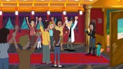 PHINEAS AND FERB - "Sidetracked" - Agent P teams up with a former partner, a human agent named Lyla, to stop a hijacked train running along the US/Canadian border.  In a past mission, they had a falling out, so Agent P must decide whether or not he can trust Lyla and her unique sense of logic to get them through the mission, defeat Doofenshmirtz and save the train's passengers and Canada's national treasure - a moose named Albert. This episode of "Phineas and Ferb" premieres Friday, March 1 (9:00 p.m., ET/PT) on Disney Channel. (DISNEY CHANNEL) DR. DOOFENSHMIRTZ, LYLA, PERRY THE PLATYPUS