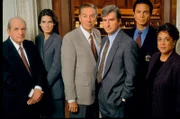 Angie Harmon, Benjamin Bratt, Jerry Orbach, S. Epatha Merkerson, Sam Waterston, Steven Hill.