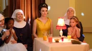 L-R: Schwester Frances (Ella Bruccoleri), Schwester Monica Joan (Judy Parfitt), Valerie Dyer (Jennifer Kirby), Schwester Julienne (Jenny Agutter)