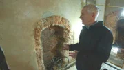 GILES DISCOVERS AN ELIZABETHAN BREAD OVEN IN THE WALL OF THE TUDOR KITCHEN