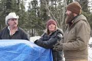 Marty, Misty and Matt talking at the Deeters Homestead in Fairbanks, Alaska.
