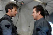 On board the Wraith hive ship, Ronon Dex and Rodney McKay are taken prisoner after the Wraith reveal their true plot: to learn the location of Earth and use it as a feeding ground. Both Wraith ships manage to jump into hyperspace before the Daedalus or the Orion can inflict much damage. Sheppard however has found a way to travel along with them. When they come out of hyperspace, the battle begins. Elizabeth Weir is ordered to return to Stargate Command headquarters on Earth to be questioned by the International Oversight Advisory about her handling of the dealings with the Wraith and particularly her decision to form an alliance with them. Elizabeth concludes that her days as leader of the Atlantis expedition are numbered.