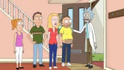 v.li.: Summer, Gerry, Beth, Morty, Rick
