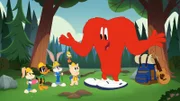 v.li.: Lola Bunny, Daffy Duck, Bugs Bunny, Tweety, Porky Pig, Gossamer