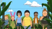 Gene (3.v.r.) erfährt, dass in der Nähe eine seltsame Kreatur leben soll und macht sich zusammen mit Rudy (l.), Louise (2.v.l.), Tina (3.v.l.), Darryl (2.v.r.) und Zeke (r.) auf die Jagd ...