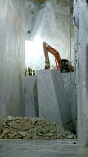 Arbeiter am Marmorbruch