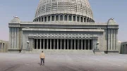 Hitler's planned Volksturm Building in Germania, with James Holland in foreground.