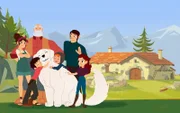 Der Waisenjunge Sebastian und sein Hund Belle sind unzertrennlich. Bei Großvater César haben beide ein Zuhause gefunden. (v.l.n.r.: Angelina , César, Sebastian, Belle, Sören, Dr. Wilhelm und Adele)© ZDF/Gaumont Animation/PP Animation III Inc. - Honorarfreie Verwendung gemäß AGB im redaktionellen Zusammenhang mit genannter Sendung bei Nennung "Bild: ZDF/Gaumont Animation/PP Animation III Inc.". Andere Verwendung nur nach Absprache. KiKA Unternehmenskommunikation - bildredaktion@kika.de Telefon: +49.361.218-1826