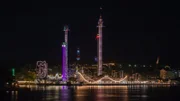 Nachtbild des Vergnügungsparks Gröna Lund