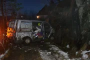 Odda, Norway - Smashed car.  (photo credit:  National Geographic)