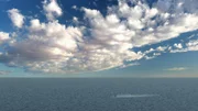 Eine japanische Zero entdeckt einen Teil des Kommandoturms der USS Growler, der aus dem Wasser ragt. (Pacific Fleet II Productions Inc.)