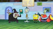v.li.: Sand witch, Squidward, SpongeBob, Mr. Krabs