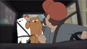 hinter, v.li.: Ice Bear, Captain Craboo, Grizzly Bear