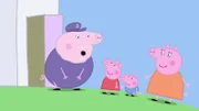 v.li.: Grandpa Pig, Peppa Pig, George Pig, Mummy Pig