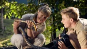 Terri and Robert Irwin with snake.
