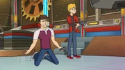L-R: Ray / Captain Man, Henry / Kid Danger