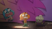 Gumball (li.) und Darwin (Mi.) haben Angst vor Hektors Mutter (re.).