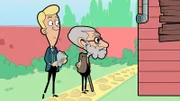 v.li.: House Seller Man, Mr. Bean