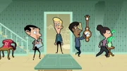 Mr. Bean (l.), House Seller Man (2.v.l.)