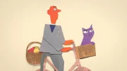 Mr. Paper und seine Katze machen einen Ausflug.