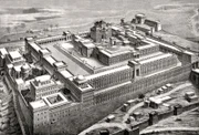 Salomons Tempel, Tempelberg, Jerusalem, rekonstruiert von Conrad Schick
