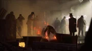 Stahlfabrikation mit Gussstahl.