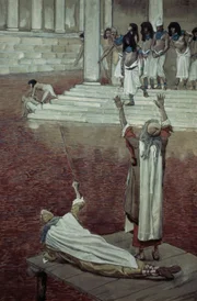 Wasser verwandelt sich in Blut James Tissot (1836-1902 Französisch) Jüdisches Museum, New York 3 - Biblische Plagen