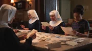 L-R: Sister Julienne (Jenny Agutter), Sister Frances (Ella Bruccoleri), Sister Monica Joan (Judy Parfitt) und Nurse Lucille Anderson (Leonie Elliott)