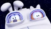 Garfield und Odie versuchen die Erde vor ihrer Zerstörung durch einen heran rauschenden Pasteroiden zu retten.