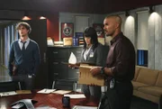 Stehen vor einem besonders schwierigen Fall: Prentiss (Paget Brewster, M.), Morgan (Shemar Moore, r.) und Reid (Matthew Gray Gubler, l.) ...