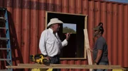 Marty Raney talks to a contractor.