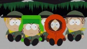 Vorne, l-r: Kyle, Kenny