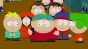 Vorne, l-r: Butters, Kenny, Eric, Stan, Kyle