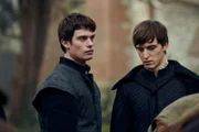 l-r: Sir George Villiers (Simon Russell Beale), John Villiers (Tom Victor)