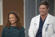 Dr. Catherine Fox (Debbie Allen, l.); Dr. Atticus "Link" Lincoln (Chris Carmack)