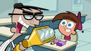 L-R: Mr. Crocker, Wanda, Poof, Timmy