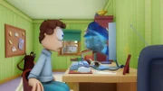 Garfield quält den Postboten so lange, dass der nun die Post nur noch virtuell zustellt.