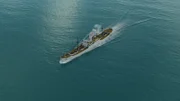 Ein computergeneriertes Bild zeigt einen japanischen Sea Plane Tender auf dem Weg zum Hafen von Rabaul. (Pacific Fleet Productions, Inc.)