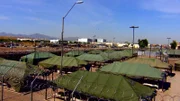 Armeezelte im Zeltstadt Gefängnis in Arizona.