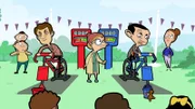 vorne, v.li.: Declan, Irma Gobb, Mr. Bean