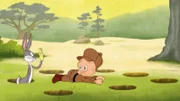 v.li.: Bugs Buny, Elmer Fudd