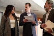 Pictured (L-R): Katrina Law as NCIS Special Agent Jessica Knight, Sean Murray as Special Agent Timothy McGee, and Gary Cole as FBI Special Agent Alden Parker.