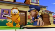 Garfields liebstes Opfer ist der Postbote Herman.